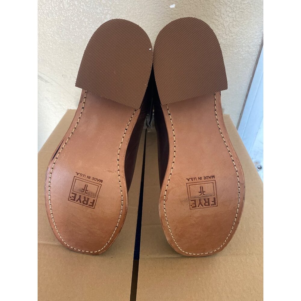 Frye 14L Brown Leather Campus Boots Men's 11 #87290 White Label NWOB Vtg 1980s - Picture 9 of 15